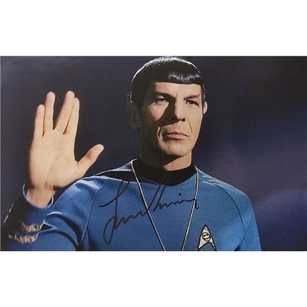 Leonard Nimoy Signed Star Trek Photo.