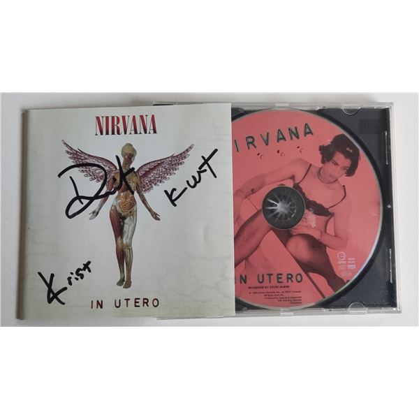 Nirvana Signed "In Utero" Insert with CD (Australian version).