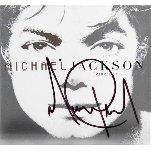 Michael Jackson signed 'Invincible' inlay and CD.