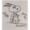Image 1 : Charles Schulz drawing of Snoopy.