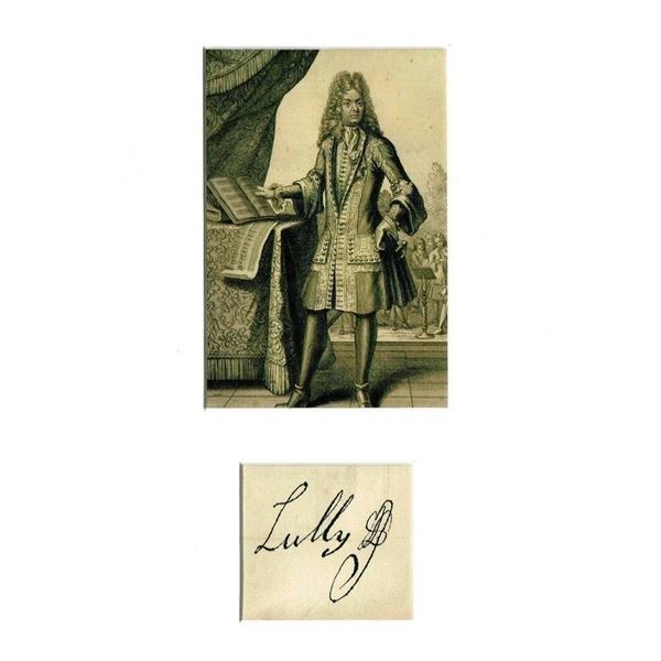 Jean-Baptiste Lully signature. 1632-1687