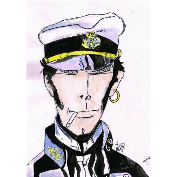 Hugo Pratt drawing - Corto Maltese (1927-1995).