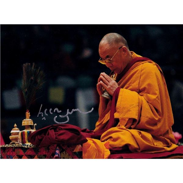14th Dalai Lama signed photograph.