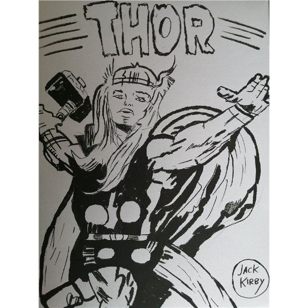 Jack Kirby drawing of Thor (1917-1994).
