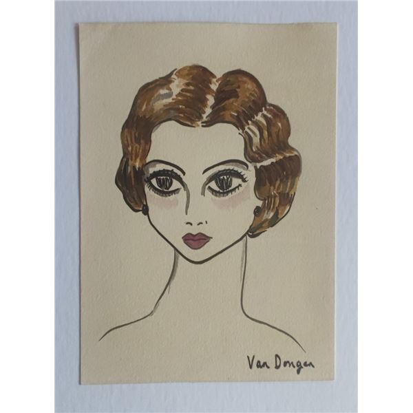 Kees Van Dongen - Portrait de femme.
