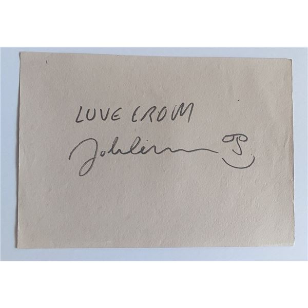 John Lennon autograph and doodle.