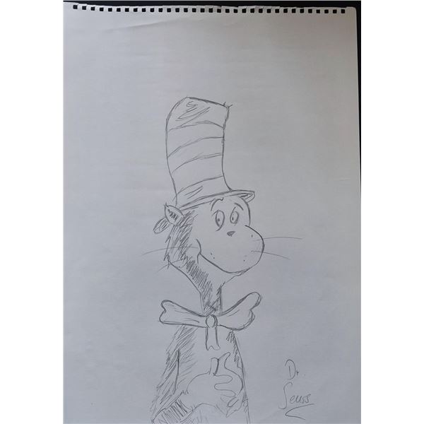 Dr Seuss - Cat in the hat drawing.