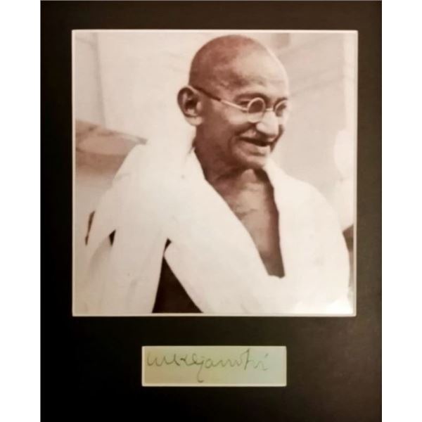 Mahatma Gandhi autograph. 1869-1948.