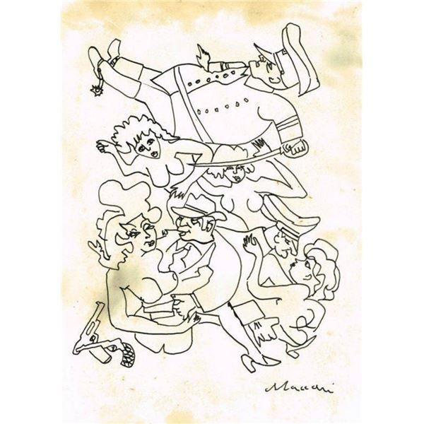Mino Maccari drawing 1898-1989.