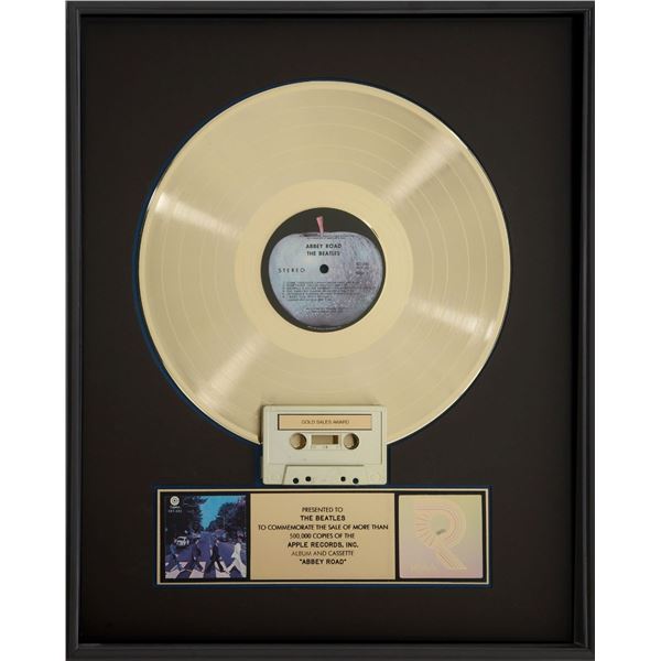 The Beatles' Abbey Road RIAA Gold Record Award.