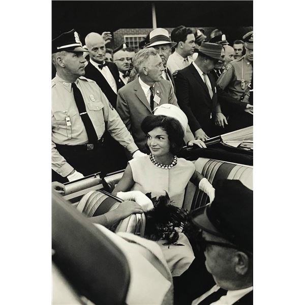 Photographer: Bill Ray - Jackie Kennedy in car 1960 signed photo.