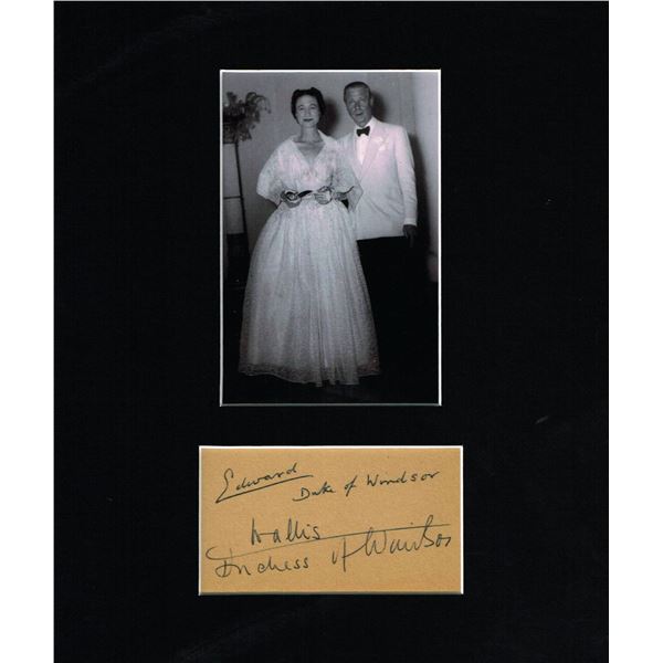 Edward Duke of Windsor & Wallis Simpson Duchess of Windsor signatures.