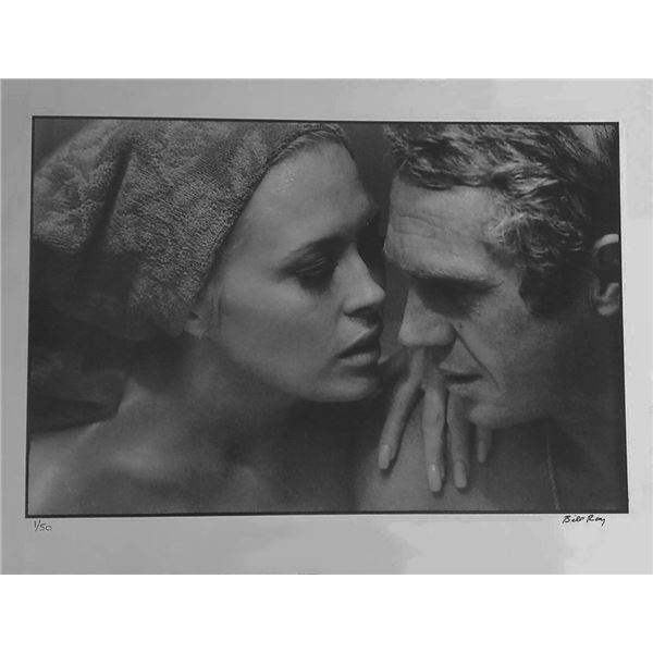 Photographer: Bill Ray signed Steve McQueen/Faye Dunaway 1968.