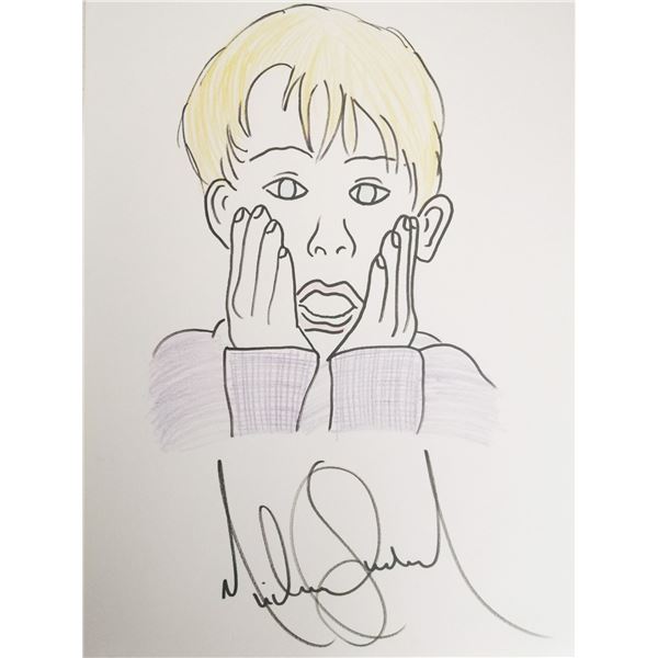 Michael Jackson drawing of Macaulay Culkin in his classic 'Home Alone' pose.