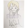 Image 1 : Michael Jackson drawing of Macaulay Culkin in his classic 'Home Alone' pose.