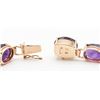 Image 2 : Ladies 14K Gold & Amethyst Line Bracelet.