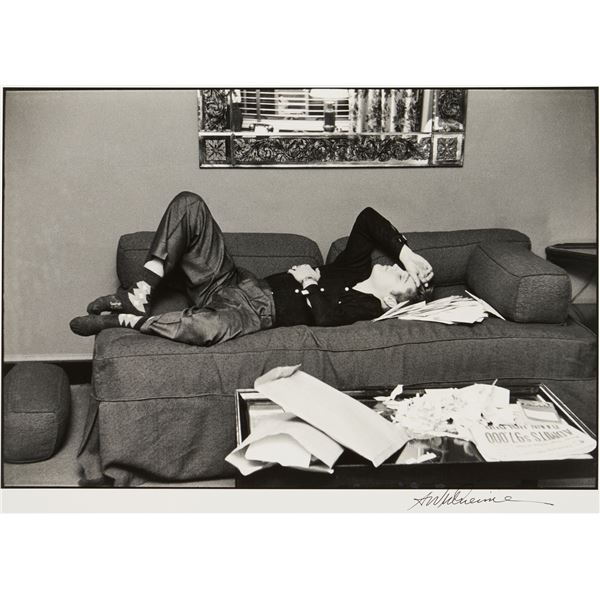 Photographer: Alfred Wertheimer signed Photograph, Elvis Presley, Nap at the Warwick