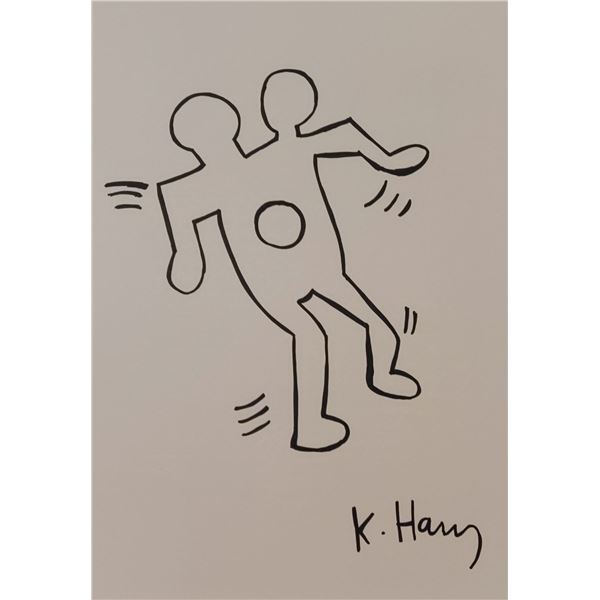 Keith Haring Jigsaw man drawing.