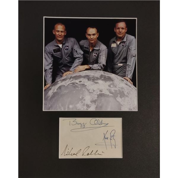 Neil Armstrong, Buzz Aldrin and Michael Collins autographs.