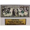 Image 2 : Keith Haring signed dollar bill.