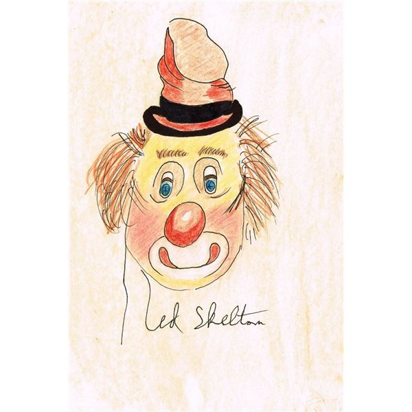 Red Skelton clown drawing.