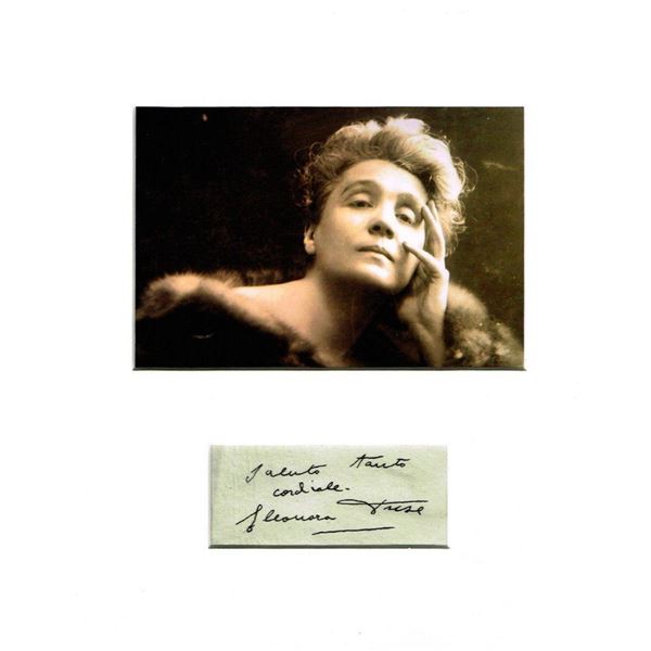 Eleonora Duse signature 1858-1924.