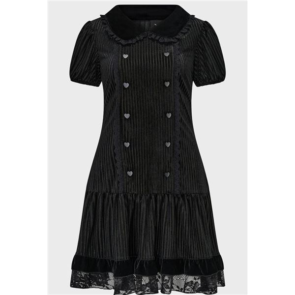 New Sexy Goth Killstar XXL Riddleton Dress Stretch Velvet & Lace
