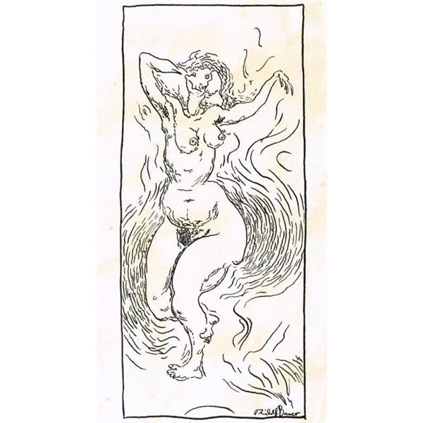 Rudolf Bauer drawing 1889-1953.
