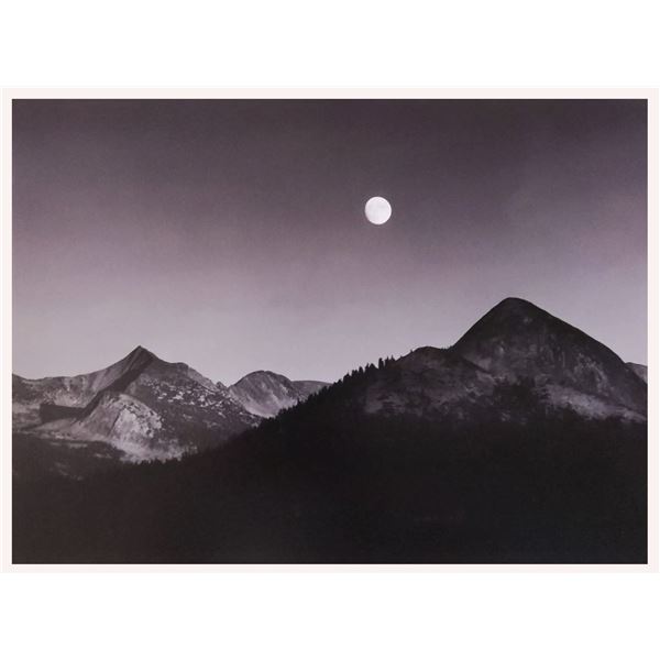 Photogtapher: Ansel Adams: Moonrise from Glacier Point, Yosemite National Park, California, 1939.
