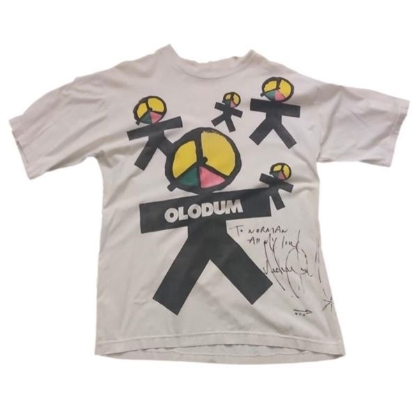 Michael Jackson inscribed and signed T shirt.