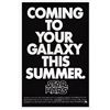Image 1 : Star Wars (20th Century Fox, 1977). Mylar One Sheet (27" X 41") Advance poster.
