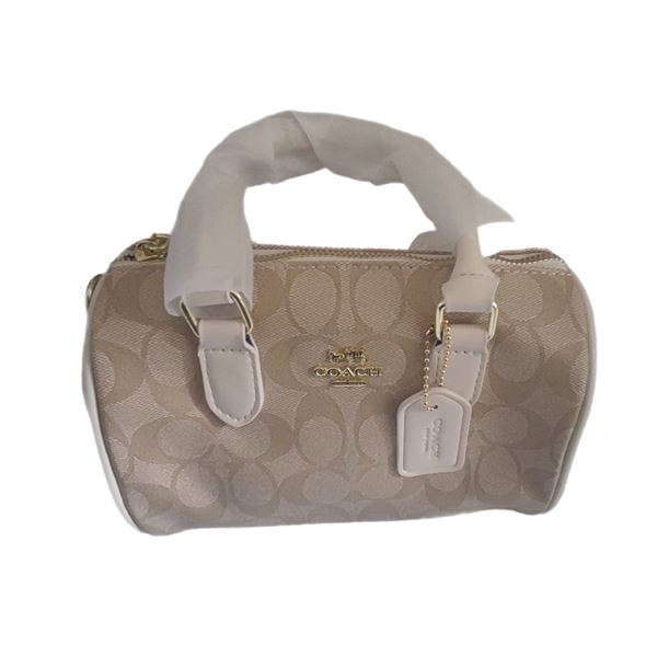 Brand new Coach Rowan Satchel Bag In Signature Canvas (Brown).