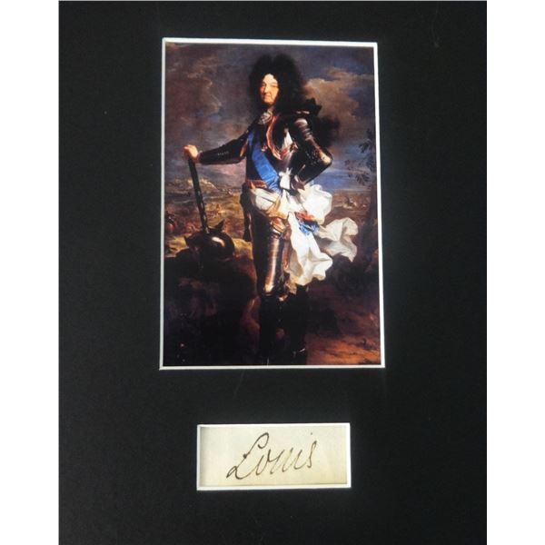 King Louis XIV of France signature (1638-1715).