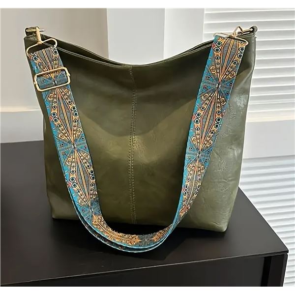 Brand new Bohemian Style Women's Shoulder Bag in green.
