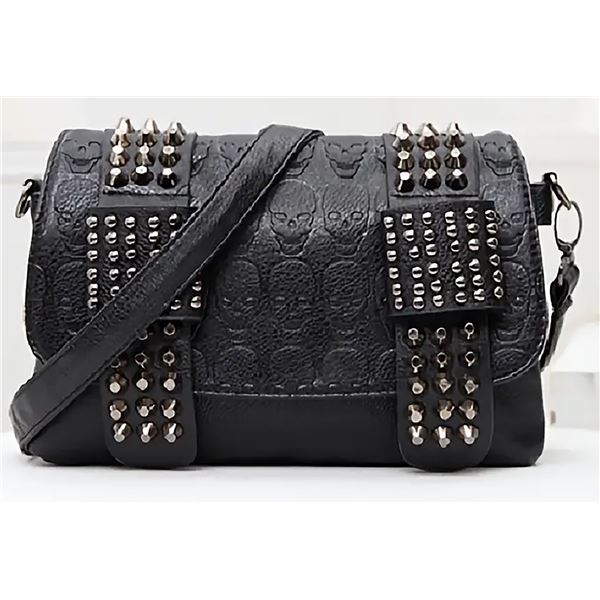 Brand new Black Skull Embossed Shoulder Bag.