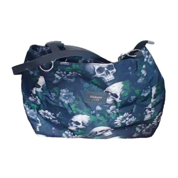 Brand new Gothic skull crossbody 'Meiduola YYDS' Green.