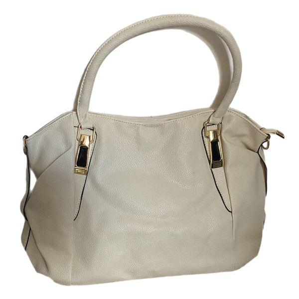 Brand new Large cream PU leather classic shopper bag.