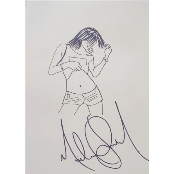 Michael Jackson drawing of a flirtatious dancing woman.