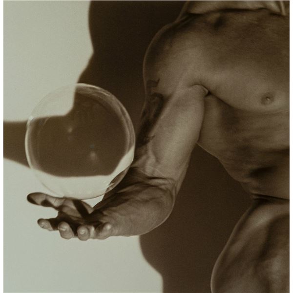 Photographer Herb Ritts signed Suspended Bubble, Los Angeles, 1987.