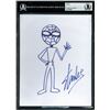 Image 1 : Stan Lee Signed 8x10 Spider-Man Sketch.