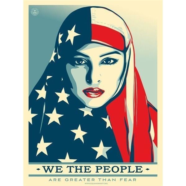 Shepard Fairey - We the People Are Greater Than Fear.