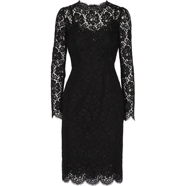 Kate Middleton worn black-lace Dolce.