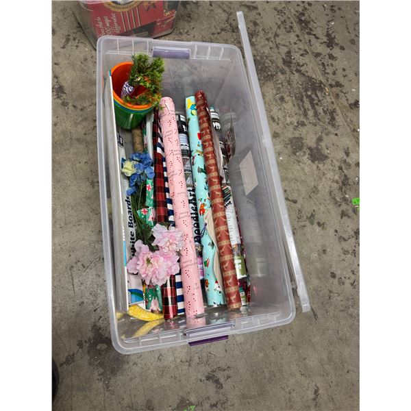 Gift, wrap, and Bin