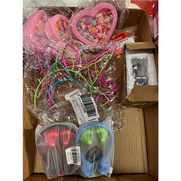 Toys and party favorites, cat ears, etc.