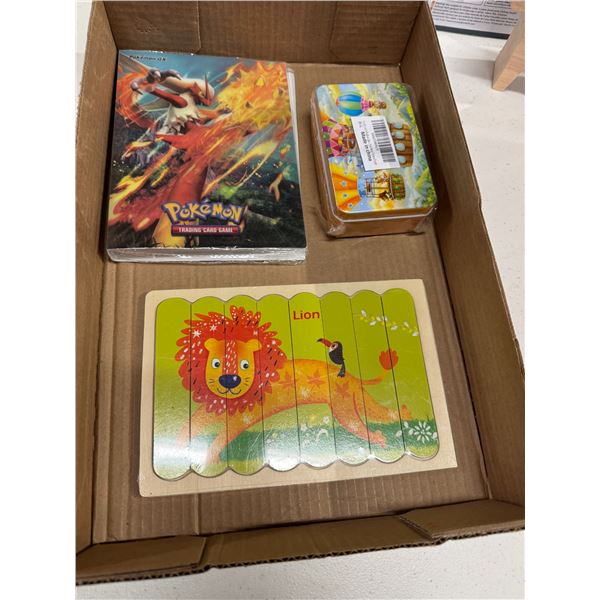 Puzzles and trading card holder book