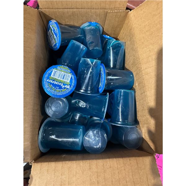 40 blue raspberry Jell-O shooters