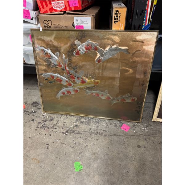 Koi fish framed print 24 x 30