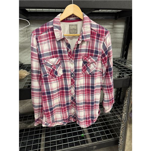 Plaid shirt, jacket, women's XL