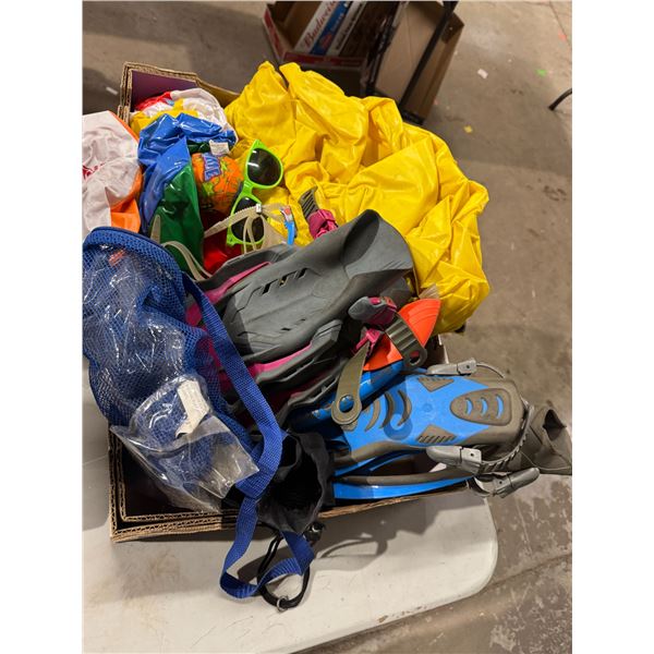 Summer items, flipper, and blowups