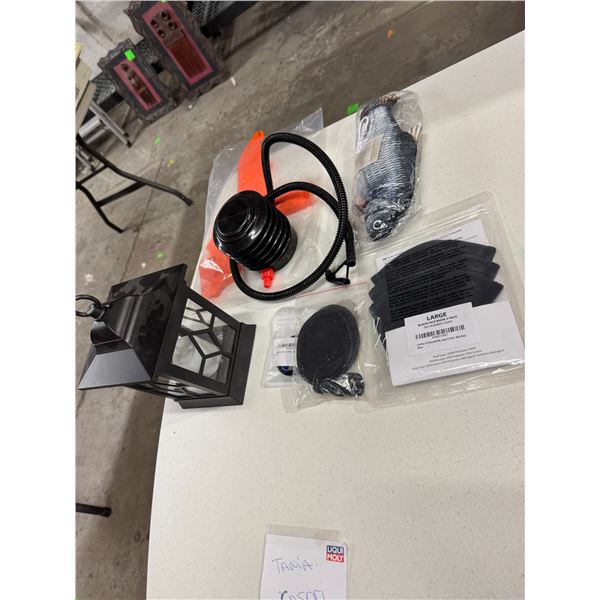 Pump, fish, handle, decor, and other miscellaneous items